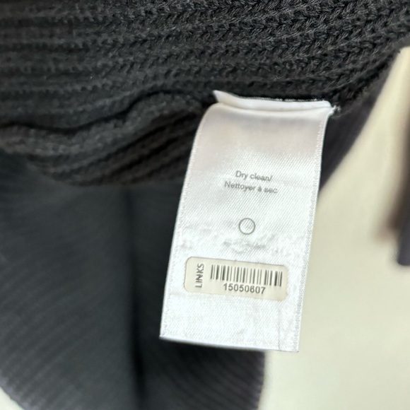 Rag & Bone Charcoal Gray Dana Chunky Knit Cold Shoulder Sweater Dress M - Picture 13 of 13